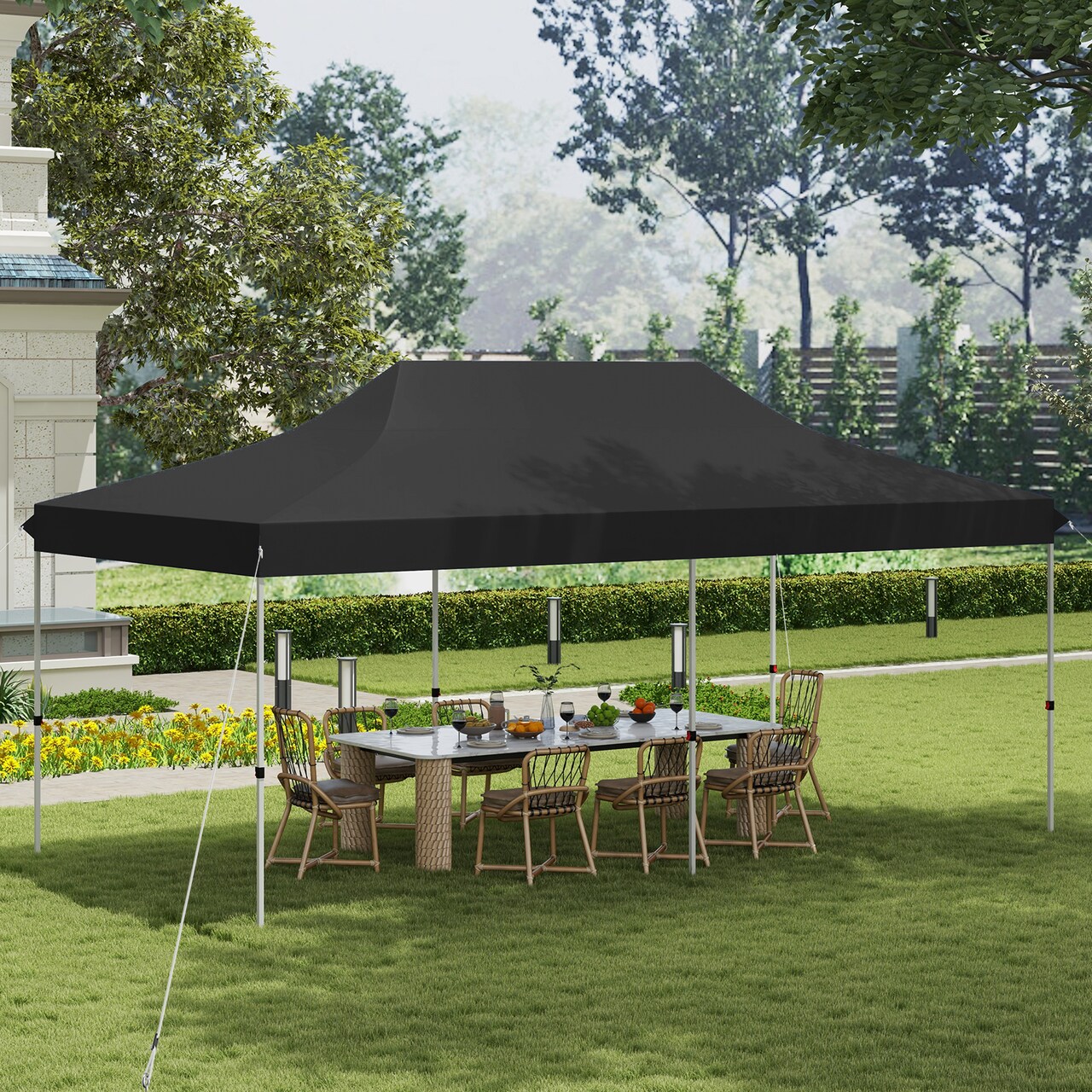 10x20 Feet Pop Up Foldable and Portable Outdoor Gazebo with Carry Bag Ideal for Party or Wedding Ceremony